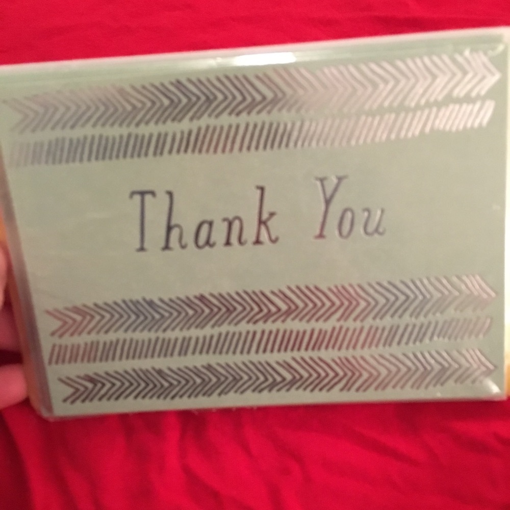 Pack of 6 thank you cards
